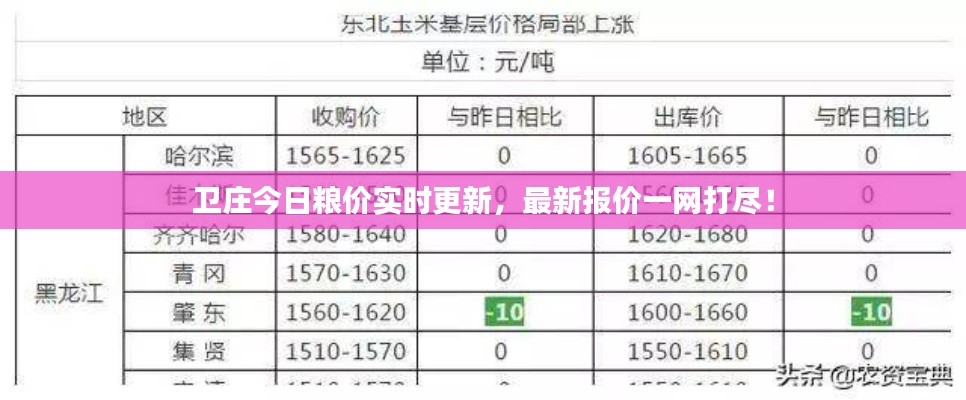卫庄今日粮价实时更新，最新报价一网打尽！