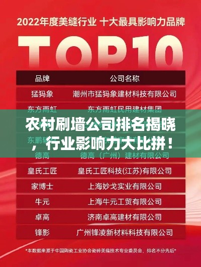 农村刷墙公司排名揭晓，行业影响力大比拼！